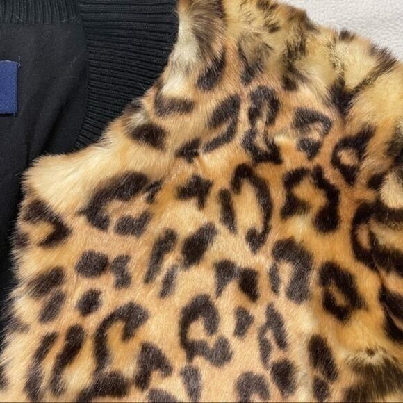 Splendid Faux Fur Jacket Leopard Print full zip cozy mob wives Women’s Size XS - Picture 13 of 15